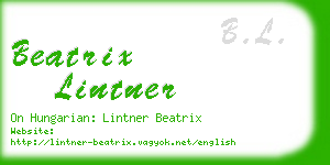 beatrix lintner business card